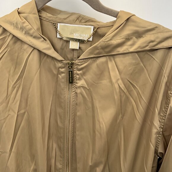 Michael Kors Women's Medium Khaki Hooded Lightweight Jacket - Picture 6 of 9